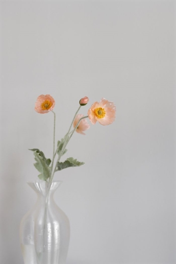 Artificial Peach Poppy | Valmue, Pink